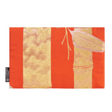 Orange, Gold & Silver Bamboo Recycled Kimono Jewelry Pouch