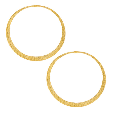 Hammered Hoops (Solid Brass)