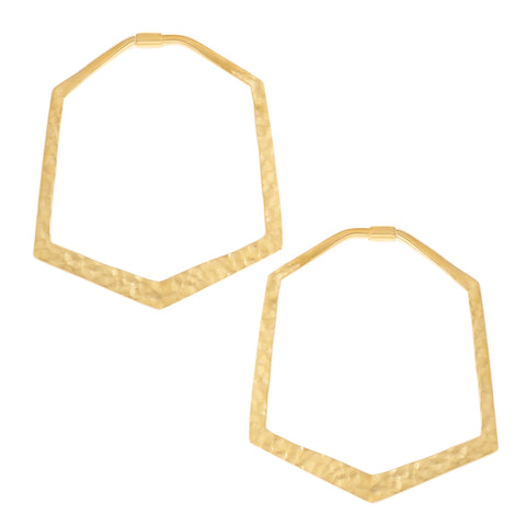 Hammered Hexagon (Solid Brass)