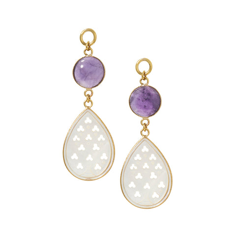 Amethyst & Mother of Pearl Dangles