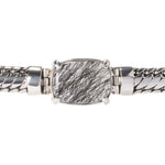 Sterling Silver Parang Bracelet with Tourmalated Quartz