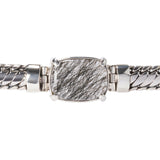 Sterling Silver Parang Bracelet with Tourmalated Quartz