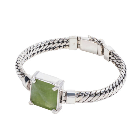 Sterling Silver Parang Bracelet with Peridot
