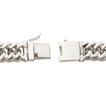 Sterling Silver Interlocking Bracelet with Aquamarine